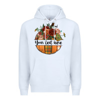 White preview customize floral pumpkin Premium Hoodie - BundleAndBundleShop