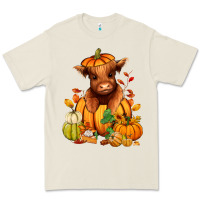 Fall Autumn Heifer Pumpkin Premium Tee | Teevron