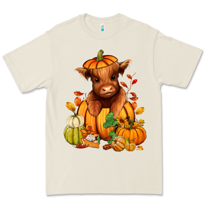 Fall Autumn Heifer Pumpkin Premium Tee by RanaPortraitStore | Teevron
