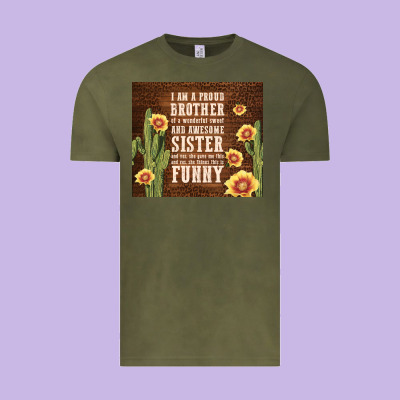 I Am A Proud Brother Vintage Tee Designed By Tumblerdesignbyshophia
