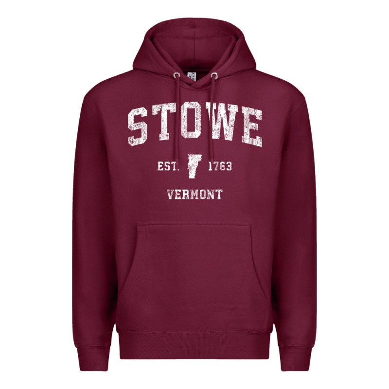 Stowe Vermont Vt Vintage Athletic Sports Premium Hoodie by minhPixels | Teevron