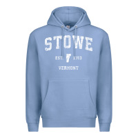 Colony Blue Stowe Vermont Vt Vintage Athletic Sports Premium Hoodie - minhPixels