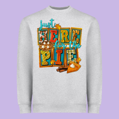 Just Here For The Pie Heavyweight Sweatshirt Designed By Fadigitalartstudio