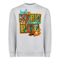 Heather Grey Just Here For The Pie Heavyweight Sweatshirt - FaDigitalArtStudio