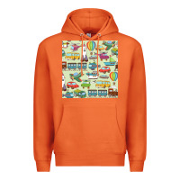 Carrot Planes, Trains, and Automobiles pattern Chiffon Top Premium Hoodie - minhPixels