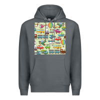Rock Planes, Trains, and Automobiles pattern Chiffon Top Premium Hoodie - minhPixels