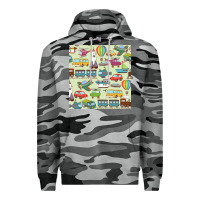 Slate Camo Planes, Trains, and Automobiles pattern Chiffon Top Premium Hoodie - minhPixels