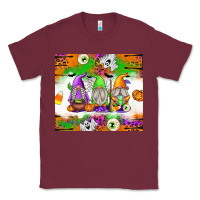 Burgundy Halloween Gnomes Classic Tee - texasbilliewilder