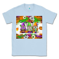 Dusty Blue Halloween Gnomes Classic Tee - texasbilliewilder