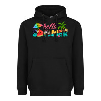Black hello summer Heavyweight Hoodie - Artiststas
