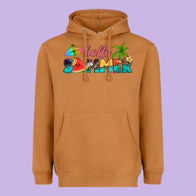 Hello Summer Heavyweight Hoodie Designed By Artiststas