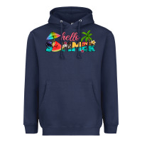 Navy hello summer Heavyweight Hoodie - Artiststas