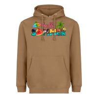 Toasted Coconut hello summer Heavyweight Hoodie - Artiststas