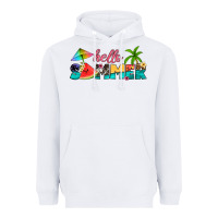 White hello summer Heavyweight Hoodie - Artiststas