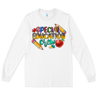 White special education crew Long Sleeve Tee - CowGirlArtShop