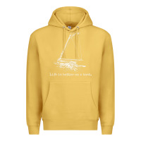 Antique Gold Life Is Better On A Boat Sailboat Sketch Cool Sailing Gifts Premium Hoodie - minhPixels