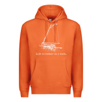 Carrot Life Is Better On A Boat Sailboat Sketch Cool Sailing Gifts Premium Hoodie - minhPixels