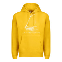 Lemon Life Is Better On A Boat Sailboat Sketch Cool Sailing Gifts Premium Hoodie - minhPixels