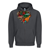 Smoke festive western christmas heart Zipper Hoodie - CowhideDigitalArt