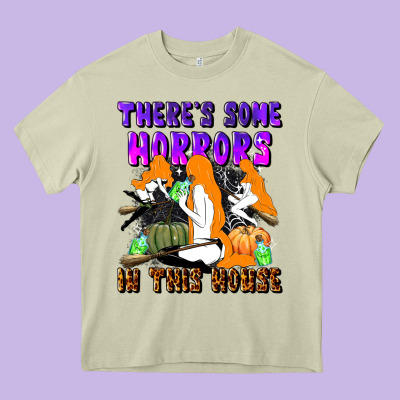 There's Some Horrors In This House Heavy Core Tee Designed By Lillyallendesigns