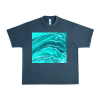 Midnight Navy turquoise agate Urban Heavy Tee - TumblerDesignByShophia