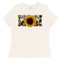 Bone Sunflower Turquoise Cowhide Mom Ladies Tee - Bettercallsaul