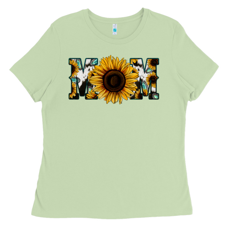 Sunflower Turquoise Cowhide Mom Ladies Tee by Bettercallsaul | Teevron