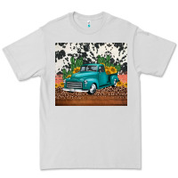 Dove Grey western farm truck cactus and sunflowers Premium Tee - Jasminsmagicworld