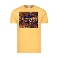 Vintage Mustard Tiger America tumbler 4th of july Vintage Tee - HowdyJamesFarm