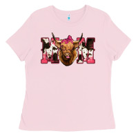 Bubblegum Pink Highland Cow Mom Ladies Tee - Bettercallsaul
