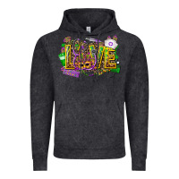 Vintage Black mardi gras love nurse Vintage Hoodie - CowGirlArtShop