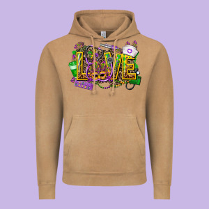 Mardi Gras Love Nurse Vintage Hoodie Designed By Cowgirlartshop