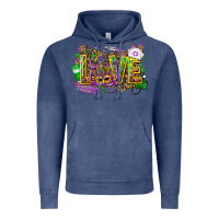 Vintage Denim mardi gras love nurse Vintage Hoodie - CowGirlArtShop