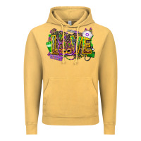 Vintage Mustard mardi gras love nurse Vintage Hoodie - CowGirlArtShop