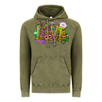 Vintage Olive mardi gras love nurse Vintage Hoodie - CowGirlArtShop