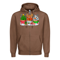 Festive Christmas Cupcakes Zipper Hoodie | Teevron
