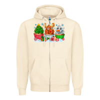 Sandshell festive christmas cupcakes Zipper Hoodie - CowhideDigitalArt