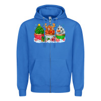True Royal festive christmas cupcakes Zipper Hoodie - CowhideDigitalArt