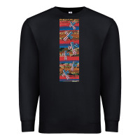 Black usa flag and cross penwraps Premium Sweatshirt - Artiststas