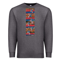 Charcoal Heather usa flag and cross penwraps Premium Sweatshirt - Artiststas