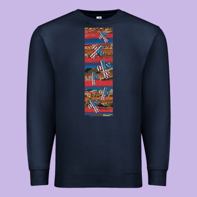 Usa Flag And Cross Penwraps Premium Sweatshirt Designed By Artiststas