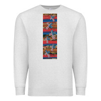 Oatmeal Heather usa flag and cross penwraps Premium Sweatshirt - Artiststas
