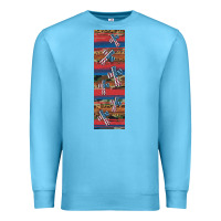 Ocean Blue usa flag and cross penwraps Premium Sweatshirt - Artiststas