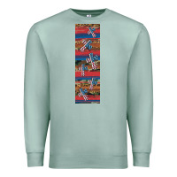 Seafoam usa flag and cross penwraps Premium Sweatshirt - Artiststas