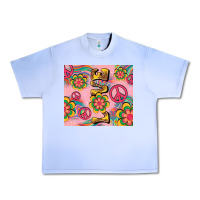 Grape Ice peace love hippie daisy Urban Heavy Tee - TumblerDesignByShophia