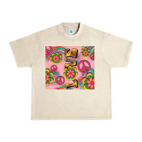 Sandshell peace love hippie daisy Urban Heavy Tee - TumblerDesignByShophia