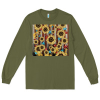 Army Green America flag sunflower star tumbler Long Sleeve Tee - HowdyJamesFarm
