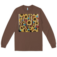 Chestnut America flag sunflower star tumbler Long Sleeve Tee - HowdyJamesFarm