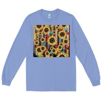 Colony Blue America flag sunflower star tumbler Long Sleeve Tee - HowdyJamesFarm