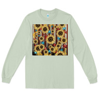 Matcha America flag sunflower star tumbler Long Sleeve Tee - HowdyJamesFarm